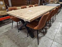Diamond collection interieur tafel 250 x 100 x h4cm met x-poot alu - afbeelding 1 van  4