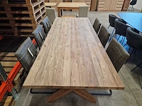 Diamond collection interieur tafel 250 x 100 x h4cm met x-poot - afbeelding 3 van  4