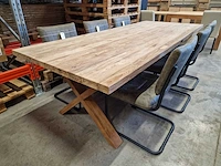 Diamond collection interieur tafel 250 x 100 x h4cm met x-poot