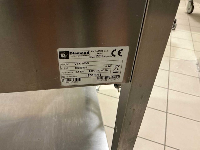 Diamond ct331/d-n au-bain-marie wagen - afbeelding 3 van  3