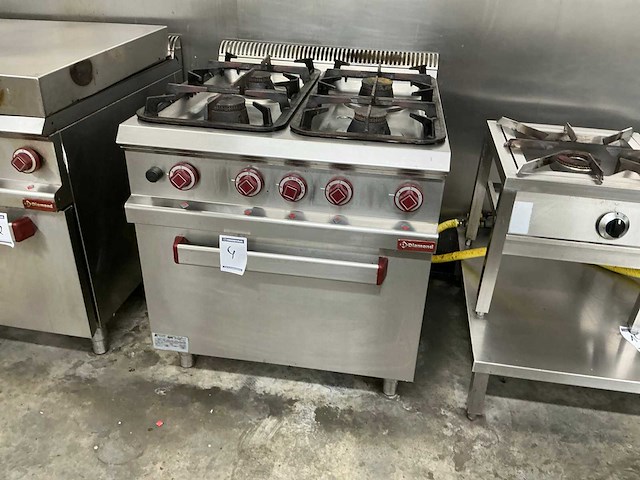 Diamond g9/4bf8 rvs gasgestookt fornuis - afbeelding 1 van  4