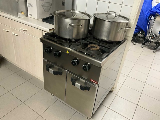 Diamond professioneel gasfornuis - met onderkast en 1 grote pot - afbeelding 1 van  6
