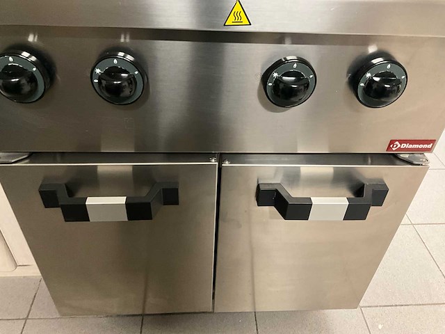 Diamond professioneel gasfornuis - met onderkast en 1 grote pot - afbeelding 4 van  6