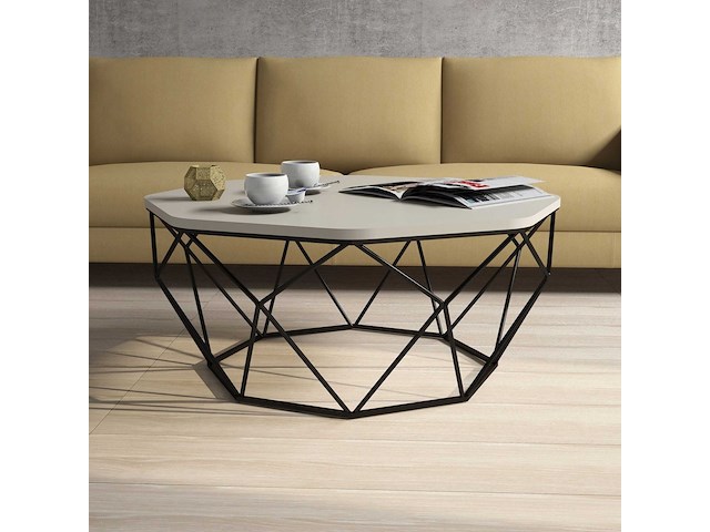 Diamond salontafel | 100% melamine | crème - afbeelding 2 van  4