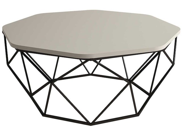 Diamond salontafel | 100% melamine | crème - afbeelding 3 van  4