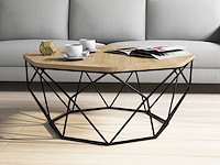 Diamond salontafel | 100% melamine | eiken - afbeelding 2 van  4