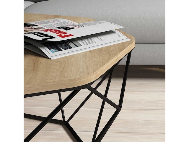 Diamond salontafel | 100% melamine | eiken - afbeelding 3 van  4