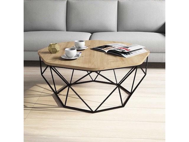 Diamond salontafel | 100% melamine | eiken - afbeelding 1 van  4