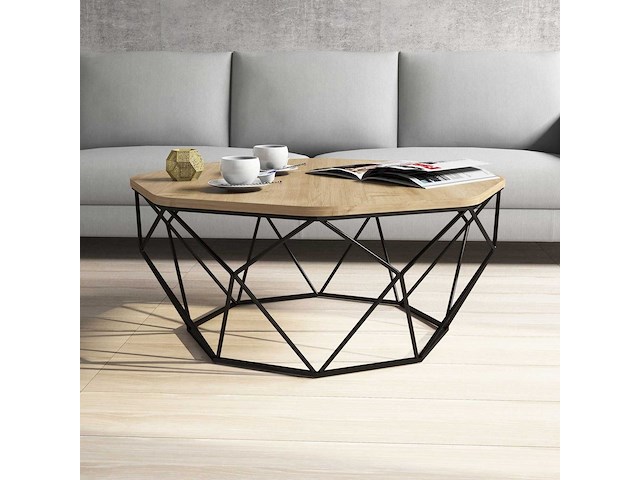 Diamond salontafel | 100% melamine | eiken - afbeelding 2 van  4