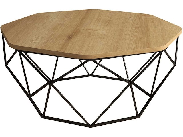 Diamond salontafel | 100% melamine | eiken - afbeelding 4 van  4