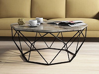 Diamond salontafel | 100% melamine | wit - afbeelding 2 van  5