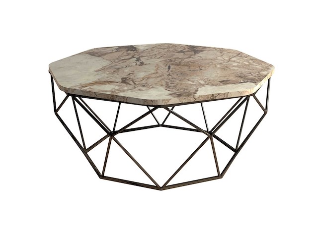 Diamond salontafel | 100% melamine | wit - afbeelding 5 van  5