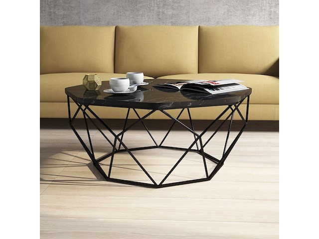 Diamond salontafel | 100% melamine | zwart - afbeelding 1 van  4