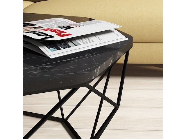 Diamond salontafel | 100% melamine | zwart - afbeelding 3 van  4