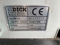 Dick sm-110 messlijpmachine met watergekoelde slijpschijven - afbeelding 3 van  3