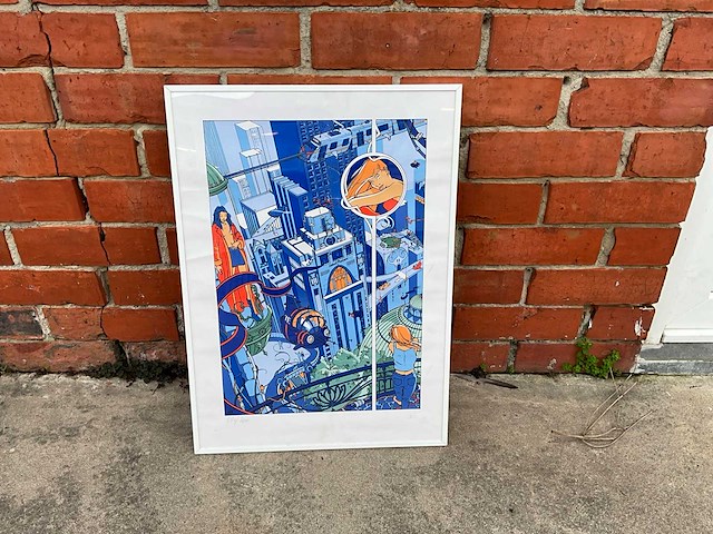 Didier de lannoy zeefdruk - afbeelding 1 van  3