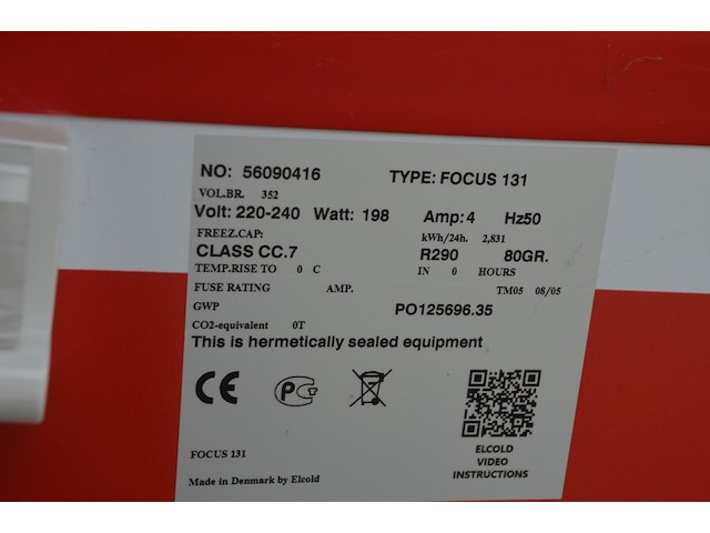 Diepvries koffermodel elcold ola focus 131 afm.1,30m lang - afbeelding 8 van  8