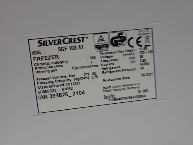 Diepvries silvercrest - afbeelding 5 van  5