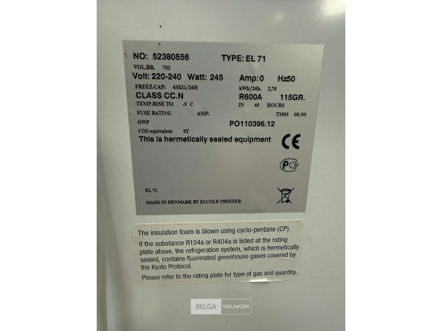 Diepvrieskist elcold - afm b180 x d75 x h85 cm - afbeelding 4 van  6