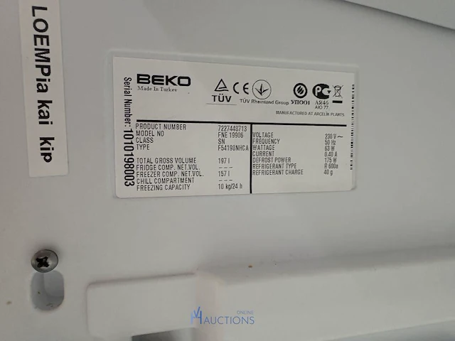 Diepvriezer beko fne19906 - afbeelding 5 van  6