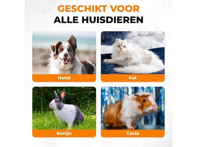 Dierentondeuse - oplaadbaar - 2 uur draadloos gebruik (10x) - afbeelding 5 van  5