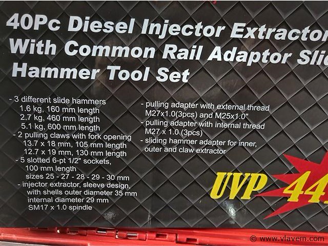 Diesel verstuiver slagtrekker inclusief adapters - afbeelding 3 van  3