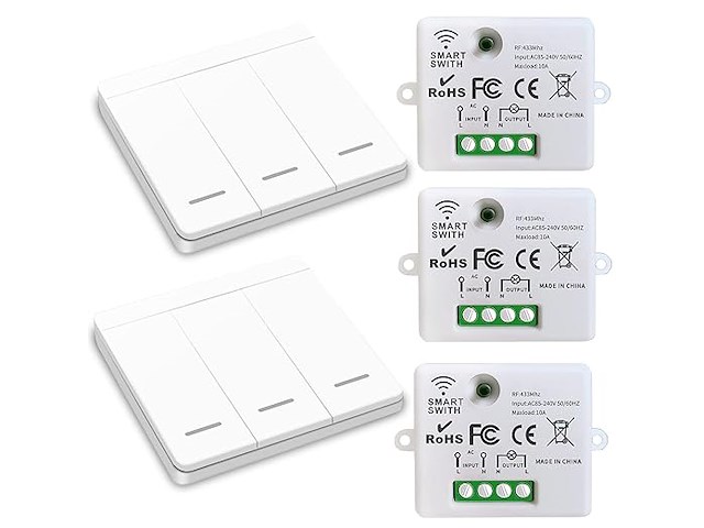 Dieserc draadloze lichtschakelaar - afbeelding 1 van  3