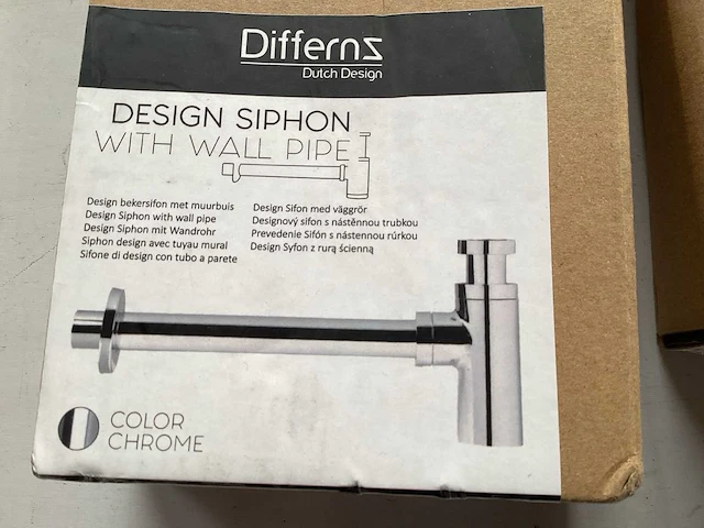 Differnz design sifon, chroom (2x) - afbeelding 2 van  4