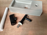 Differnz jukon wastafel beton met zwart - afbeelding 1 van  8