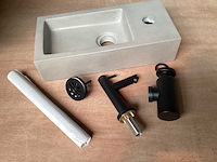 Differnz jukon wastafel beton met zwart - afbeelding 5 van  8