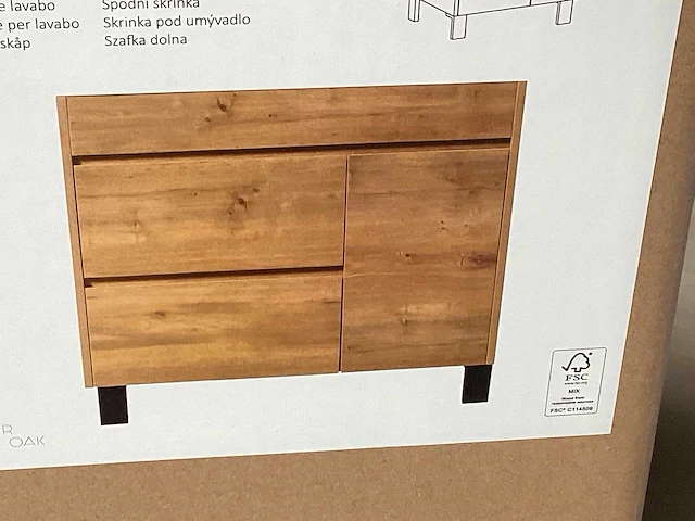 Differnz sofi oak badkamerkast 80cm - afbeelding 4 van  4