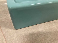 Differnz wasbak 38x19 cm, keramiek, groen - afbeelding 2 van  4