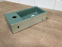 Differnz wasbak 38x19 cm, keramiek, groen - afbeelding 4 van  4