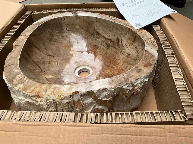 Differnz wasbak fossil petrified wood - afbeelding 2 van  7