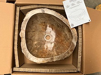 Differnz wasbak fossil petrified wood - afbeelding 4 van  7