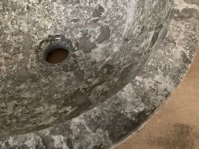 Differnz wasbak natuursteen, rond 40 cm - afbeelding 3 van  4