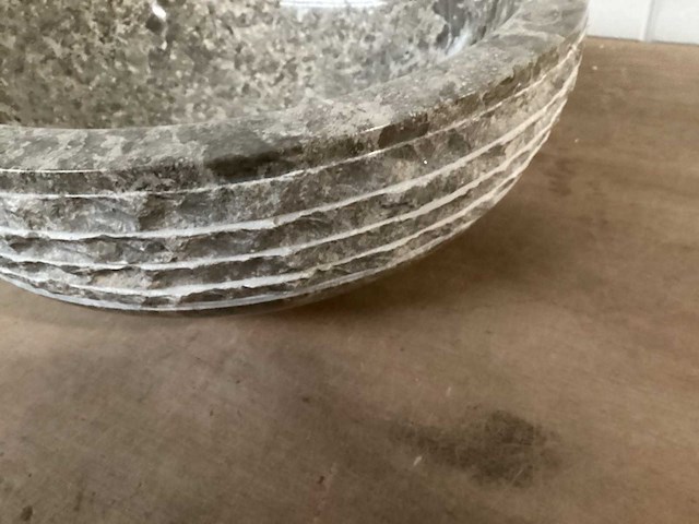 Differnz wasbak natuursteen, rond 40 cm - afbeelding 4 van  4