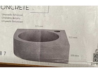 Differnz wastafel cleo concrete 31x31 cm - afbeelding 4 van  5