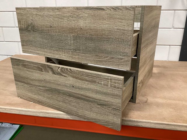 Differnz wastafel onderkast, eiken - afbeelding 1 van  4