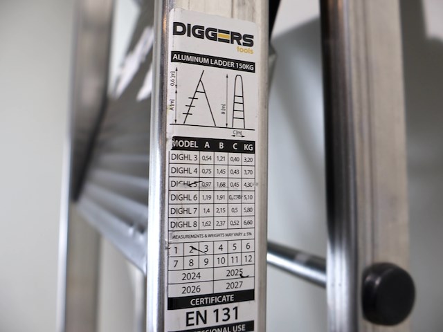 Diggers aluminium trapladder - afbeelding 2 van  3