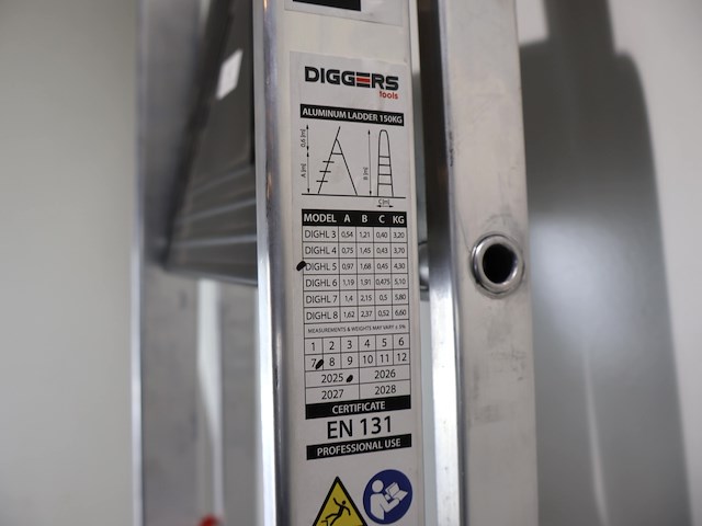 Diggers aluminium trapladder - afbeelding 2 van  5