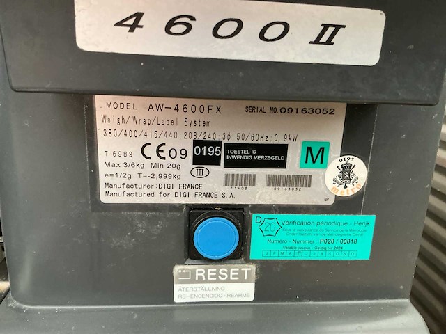 Digi avv-4600fx weeg inpak-etikeermachine - afbeelding 5 van  5
