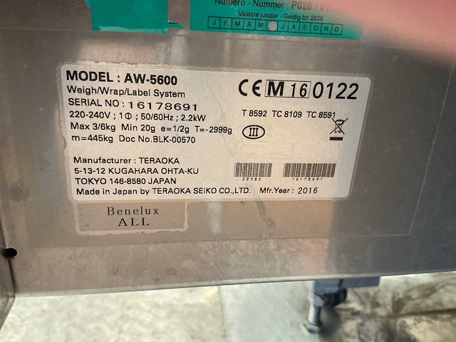 Digi aw-560 intelligent weeg-wikkel en etikkeermachine met digitaal scherm - afbeelding 8 van  8