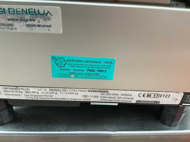 Digi sm-5500ev plus digitale label weegschaal - afbeelding 4 van  4