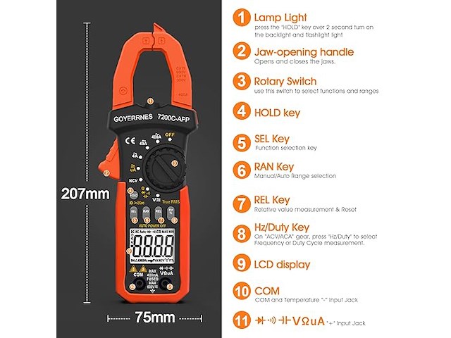 Digitale klemmeter - afbeelding 5 van  6