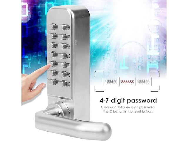 Digitale mechanische combinatie deurslot - afbeelding 3 van  3