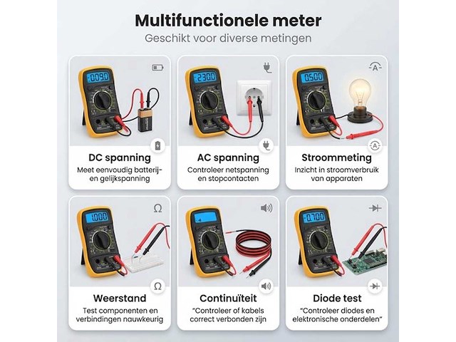 Digitale multimeter (3x) - afbeelding 4 van  7