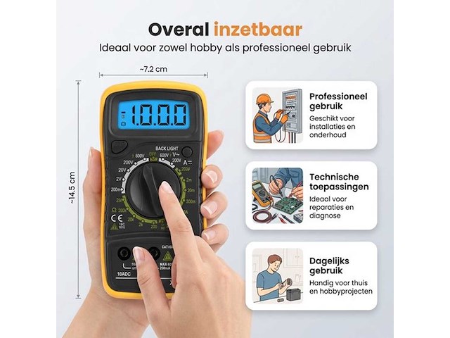 Digitale multimeter (5x) - afbeelding 3 van  4