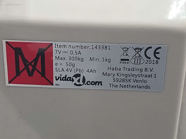 Digitale weegschaal vidaxl - afbeelding 3 van  5