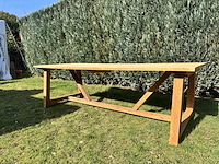 Dikke teak tafel (showroommodel) - afbeelding 3 van  3